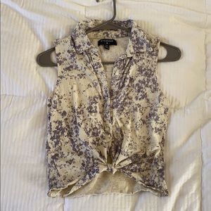 Urban Outfitters cropped tie shirt